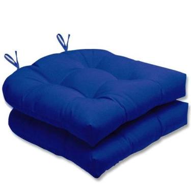 Imagem de Almofada Para Assento Futton Solid 40x40cm Azul Royal 2Pçs - FASTLAR