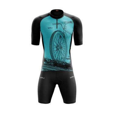 Imagem de Conjunto de Ciclismo Masculino Bike Roda Forro Gel Ciclistas Bike - Wa