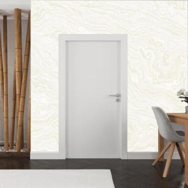 Imagem de Papel de Parede Mármore Rosetta Branco ou Cinza - Rolo com 10 Metros  