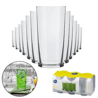 Imagem de Jogo de Copos Nadir Cylinder 300ml Em Vidro com 12 peças