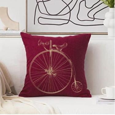 Imagem de Almofada Lacre Serigrafada 50x50cm Bike Amarela - FASTLAR