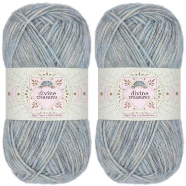 Imagem de Fio JubileeYarn Divine Treasures - 50 g/novelo de mistura acrílica de algodão fino - anzol Māui - 2 novelos