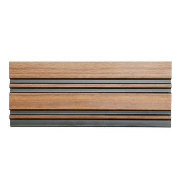 Imagem de Painel Ripado de Poliestireno 12,2 Cm X 12mm Metro Linear-gr01pr-bm - Barra 2,85ml - caixa com 2,85 Unidade - Black Mogno