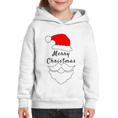 Imagem de Moletom Infantil Merry Christmas - Foca na Moda, Branco, 10