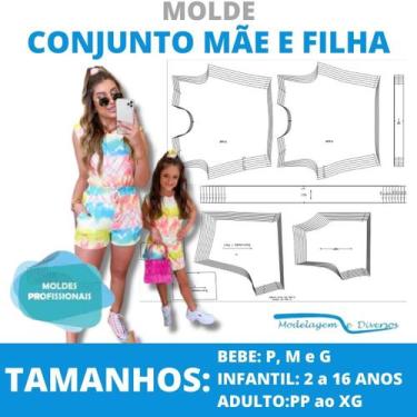Imagem de Kit moldes mae e filha, modelagem&diversos, correios