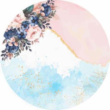 Imagem de Painel Festa Redondo Veste Fácil C/ Elástico 1,50m Flores - Fadrix