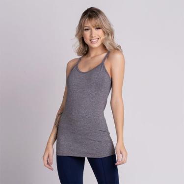 Imagem de Kit 10 Regatas Feminina Bella Fiore Modas Alça Fina Básica Fitness Rou