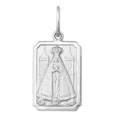 Imagem de Pingente Pequeno 1.1cm Modelo Quadrado Santos Ouro Branco 18k ( 29 San