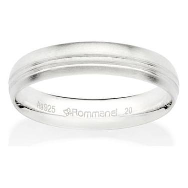 Imagem de Aliança Anatômica Acetinada De 4,0 Mm Comp 810255 - ROMMANEL, Branco, 