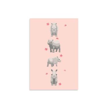 Imagem de Placa Decorativa MDF Infantil Quarteto Rinoceronte 20x30cm - Quartinho