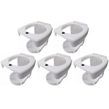 Imagem de 5 Porta Copo Retratil Lancha Ônibus Carro Universal Branco - TOP-AR
