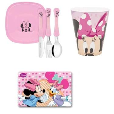 Imagem de Conjunto pratinhos, talheres, jogo americano, caneca Minnie - Simonagg