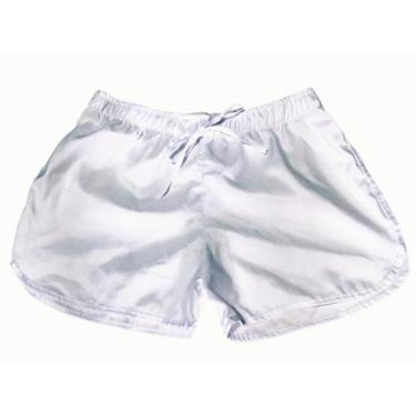 Imagem de Short Feminino Tactel Liso  Blogueirinha Verão Praia - COWGIRLS, Branc