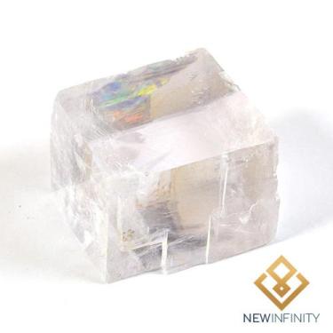 Imagem de Calcita Ótica Óptica Pedra Natural 100% Cristal Bruto - Infinity, Bran