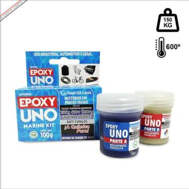 Imagem de Super Cola Epoxi Uno Alta Temperatura 600C Marine 100G