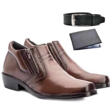 Imagem de Botinha Social Masculina material ecológico Bico Quadrado Cano Curto c