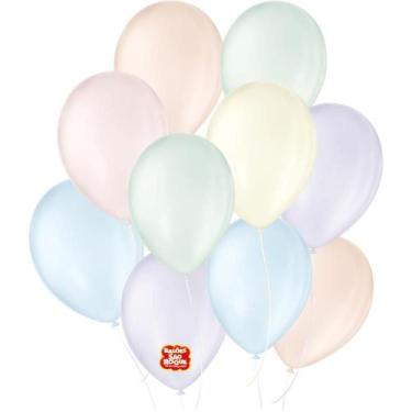Imagem de Balão Redondo Nº 9 CANDY Colors Sortido - Pacote com 25 Unidades - Sao