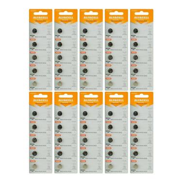 Imagem de 50 Pilhas Baterias Lr44  Ag13 Alcalina Alfacell