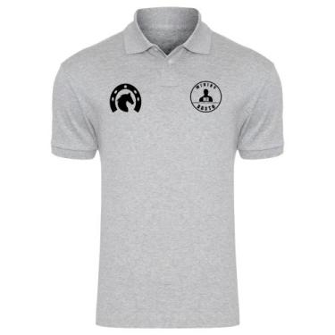 Imagem de Camiseta Mininu Bruto Gola Polo Ferradura Marca Country Cinza, Cinza, 