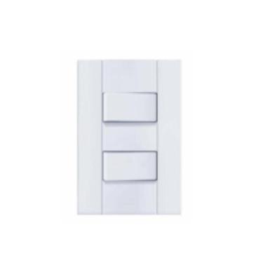 Imagem de 2 interruptores mdl 10a 4x2 branca linha mares 2513 romazi