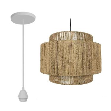 Imagem de Kit Iluminação Com 3 Peças E Adorno De Teto 47X37Cm Rafimex
