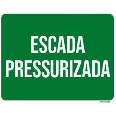 Imagem de Kit 10 Placas  Sinalização - Escada Pressurizada