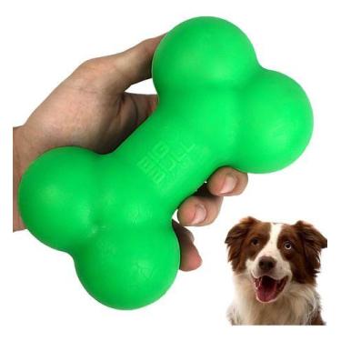 Imagem de Brinquedo Mordedor Cachorro Borracha Osso Médio Porte Forte - Big Bull