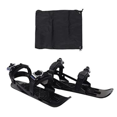 Imagem de Patins de esqui curtos VomekoMini para neve, esquis de neve curtos, mini patins de esqui, patins de esqui para crianças, pranchas de esqui ajustáveis ​​fixadas em botas de esqui (,15.16*4.65in)