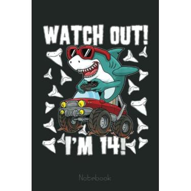 Imagem de 14 Years Old 14th Birthday Shark Boy Monster Truck Gamer Notebook: Funny Monster Trucks Gifts for Kids Great Kids Appreciation Thank Gag Gifts for Girls Toddler Boys Dad Mom