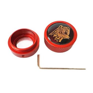 Imagem de menolana Suporte de giz de piscina em formato redondo, caixa portátil de giz de piscina, mini suporte de giz, bilhar, caixa de recipiente de giz para taco de, Vermelho