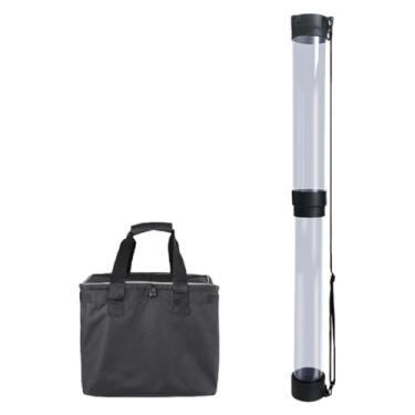 Imagem de YIJU Selecionador de bola de tênis, tubo de de pickleball, telescópico com alça ajustável, leve com bolsa, captador de esportes ao ar livre