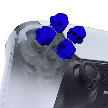 Imagem de eXtremeRate Botões ergonômicos divididos em D-pad (botões SDP) para PS5, controle PS4, botões de direção Dpad independentes azul cromado para PlayStation 5, controle PS4 Slim Pro