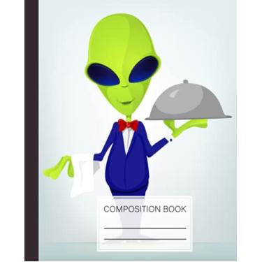 Imagem de Composition Notebook: Cute Aliens Cover Composition Notebook, Wide Ruled Lined Paper Notebook Journal, Cute Aliens Workbook for Students College Writing Notes Size 7.5" x 9.25" By Carina Rothe