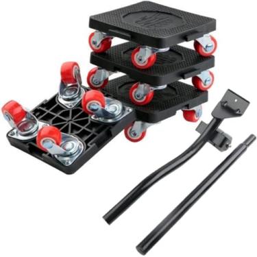 Imagem de JTZXJJX Conjunto de Carrinhos para Movimentação de Móveis Pesados com Elevador, Rotação de 360°, Carrinhos de Móveis de 4 Rodas, Conjunto de Ferramentas para Movimentação de Coisas Pesadas