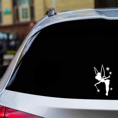 Imagem de H-Tradings Tinkerbell White 15 cm Aprox. Carros Paredes Capacetes Ferramentas Laptop Cortado Vinil Adesivos Decalques Vans SUV Caminhões Windows Bumper