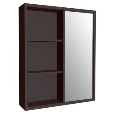 Imagem de Armario Espelheira 1 Porta Correr 60 cm ES7250 Grafite FAEM - Milani S