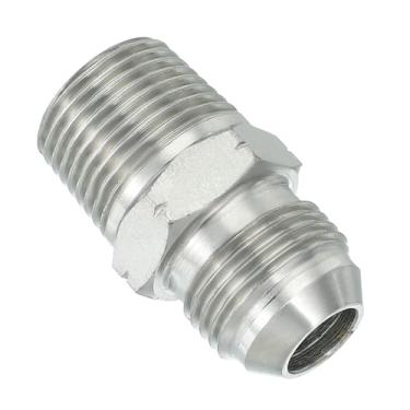 Imagem de PATIKIL Conector adaptador de tubo 7/20.3 cm macho 37 ° Flare JIC x 5/20.3 cm macho R encaixe de tubo restritor de alimentação de óleo conector hidráulico para sistema de tubulações de água a vapor de
