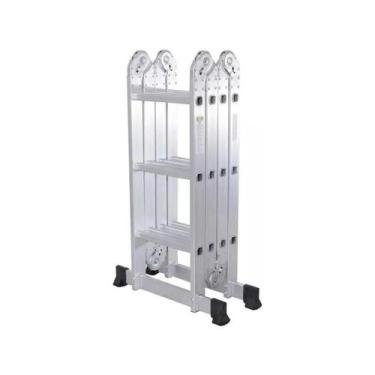 Imagem de Escada Articulada 4X3 De Alumínio 12 Degraus 3,50M De Altura - Gardenl