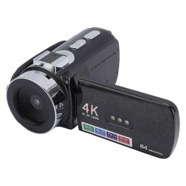 Imagem de Câmera Digital de 64MP para Fotografia, Câmera FHD 4K para Vlogging, Foco Automático, Tela de 270 ° de 270 °, Zoom Digital 24x, Flash, Câmeras de Vídeo Em Vlogs para Viagem