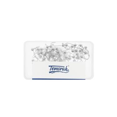 Imagem de Temorah Cabeças de gabarito de foice para amarrar moscas (prata, 50 peças)