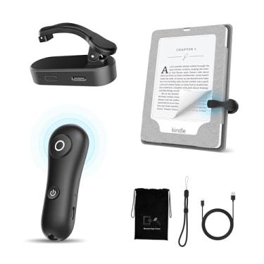 Imagem de [#1 Apto para capa grossa] Virador de página de controle remoto para Kindle Paperwhite Oasis Kobo, acessórios Kindle Clicker com clipe para capa, leitura de romances/quadrinhos para iPhone, iPad