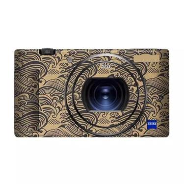 Imagem de Película de decalque para Sony ZV-1 Película de vinil antirarranhões Mirrorless Camera Body Protective Sticker Coat ZV1 (Wave Gold)