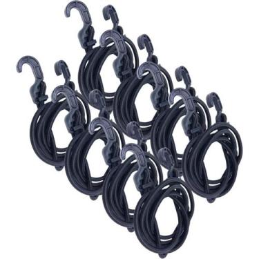 Imagem de Kit 8 Extensor Corda Elástico 2,0M Gancho Plástico Amarrar Carga Bagag