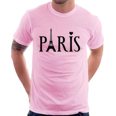 Imagem de Camiseta Paris Torre Eiffel - Foca na Moda, Rosa bebê, M