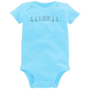 Imagem de Body Bebê Batimentos Cardíacos Life - Foca na Moda, Azul bebê, G