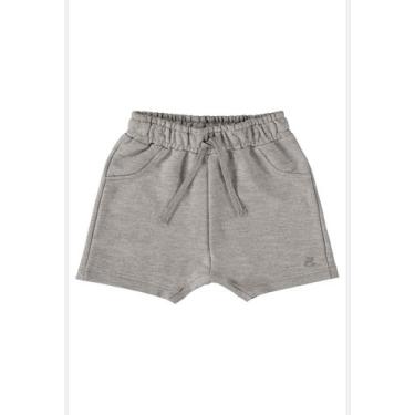 Imagem de Short Básico para Bebê Menino em Moletom Up Baby, Cinza, P