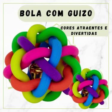 Imagem de Bola Sino com Guizo Colorida para Gato Calopsita Cachorro - Pet&Co.