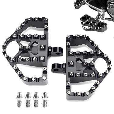 Imagem de Apoio para pés Goldfire 360° Roating MX Chopper Bobber Estilo Bobber Pé Frontal Apoio para Pés para Harley Electra Glide Softail Dyna Chopper Sportster 883 (Preto)