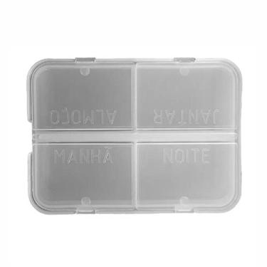 Imagem de Porta Comprimidos 4 Compartimentos Uso Diário CRISTAL 3B