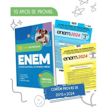 Imagem de ENEM 2025 - 10 ANOS de Provas Completas: Questões, Gabaritos e Folhas 